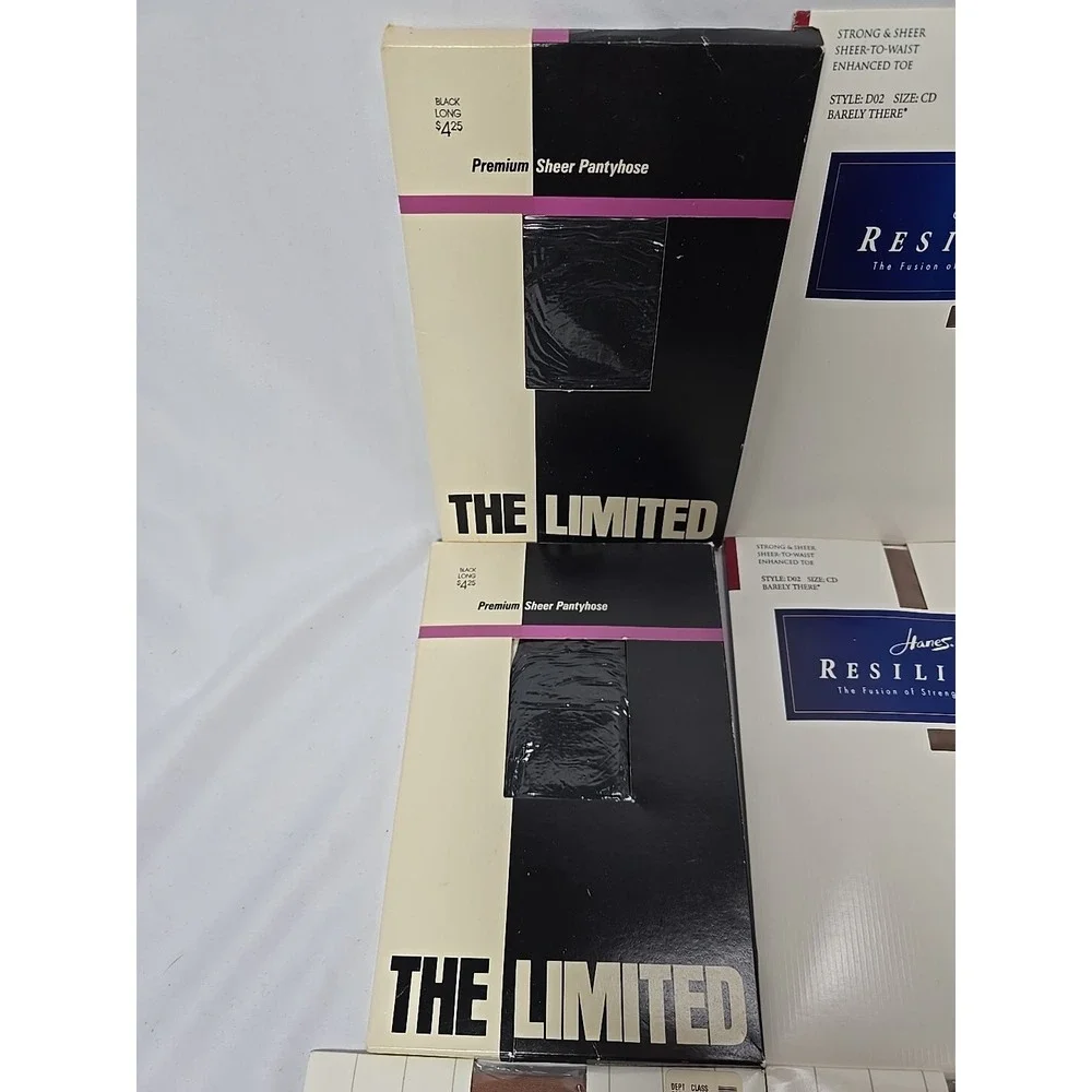 Lot (12) Pantyhose Sz C | Black & Beige Nordstrom, Hanes, The Limited, Hit or Mi